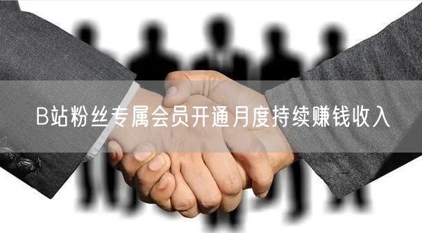 B站粉丝专属会员开通月度持续赚钱收入