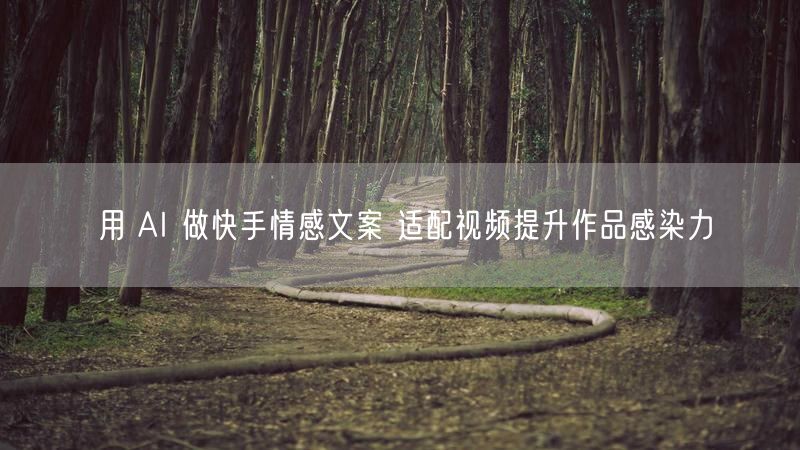 用 AI 做快手情感文案 适配视频提升作品感染力