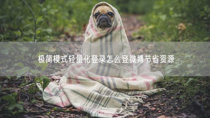 极简模式轻量化登录怎么登微博节省资源