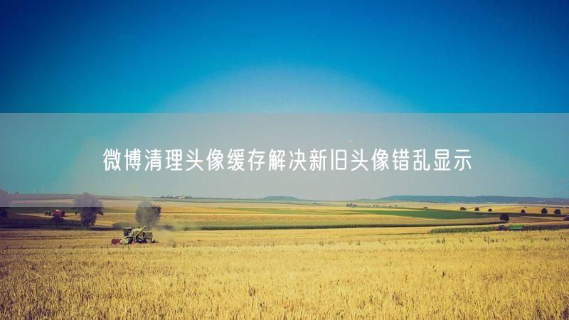 微博清理头像缓存解决新旧头像错乱显示