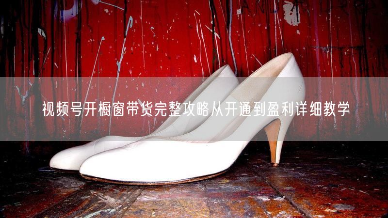 视频号开橱窗带货完整攻略从开通到盈利详细教学