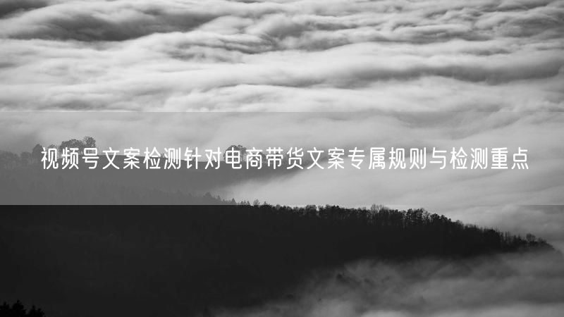 视频号文案检测针对电商带货文案专属规则与检测重点