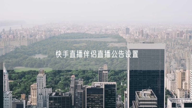 快手直播伴侣直播公告设置