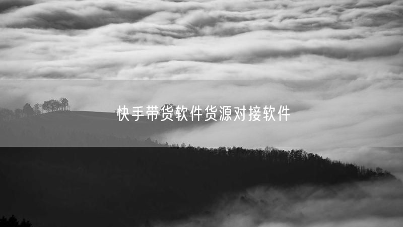 快手带货软件货源对接软件