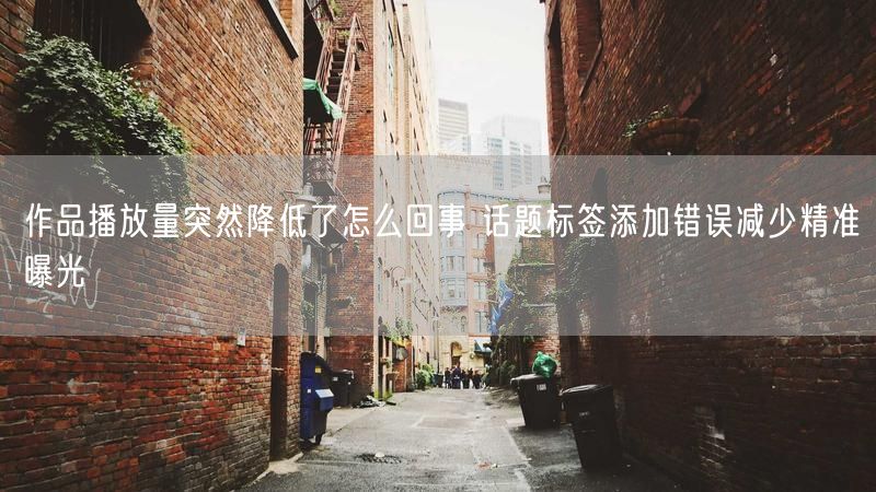 作品播放量突然降低了怎么回事 话题标签添加错误减少精准曝光