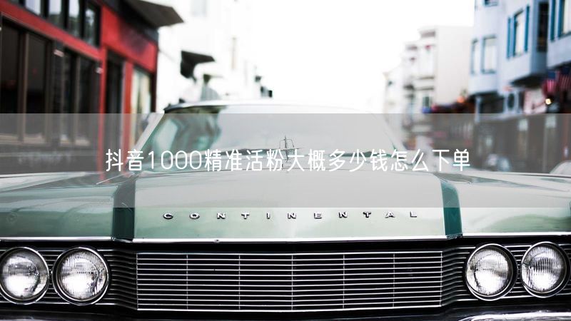 抖音1000精准活粉大概多少钱怎么下单